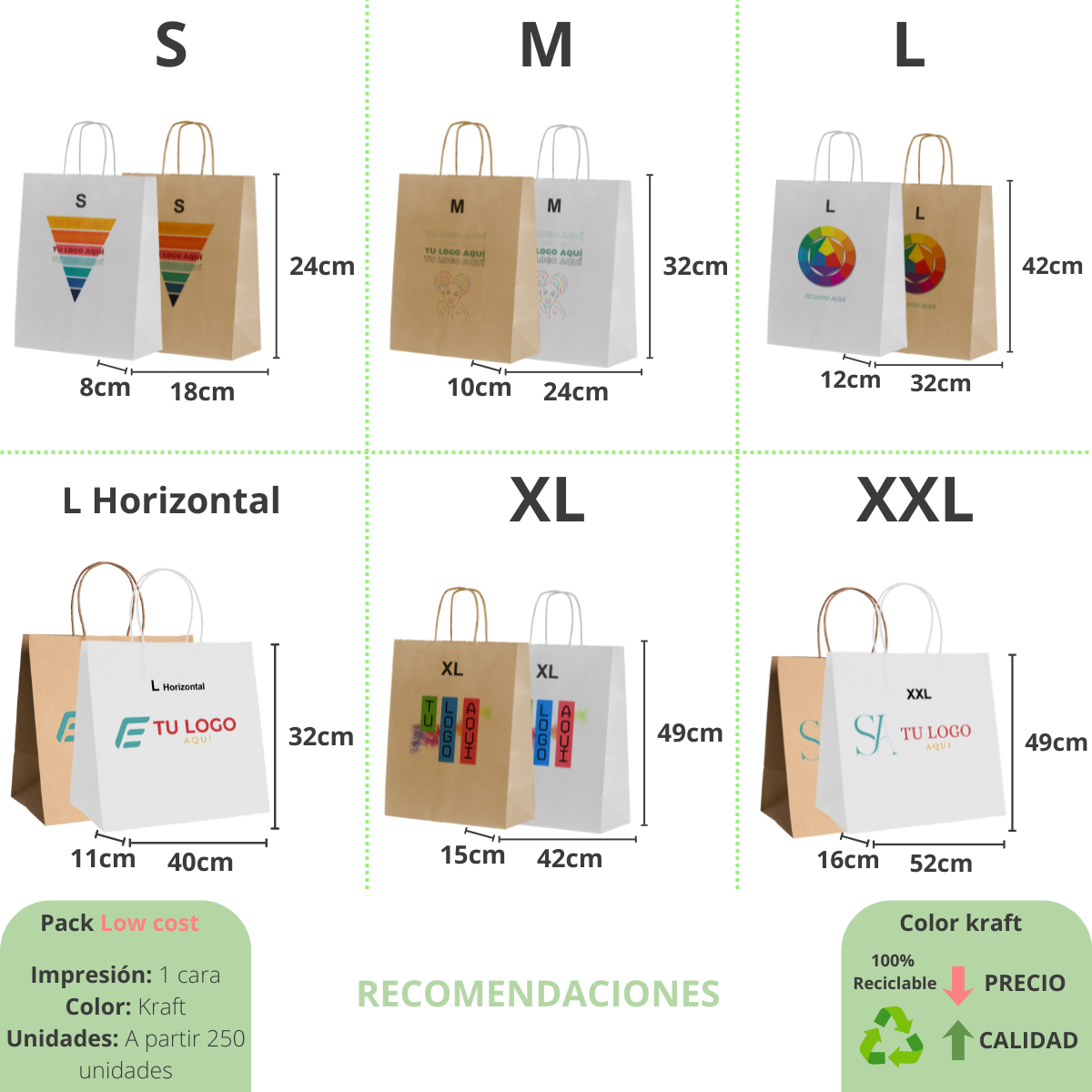 Bolsas todos los tamaños