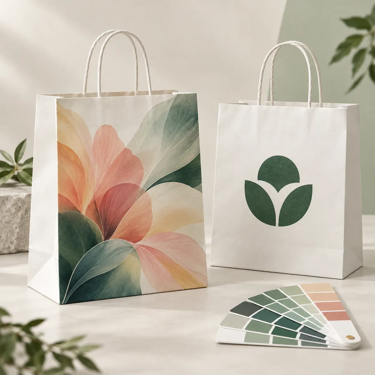 Impresión digital o Pantone en bolsas de papel: diferencias