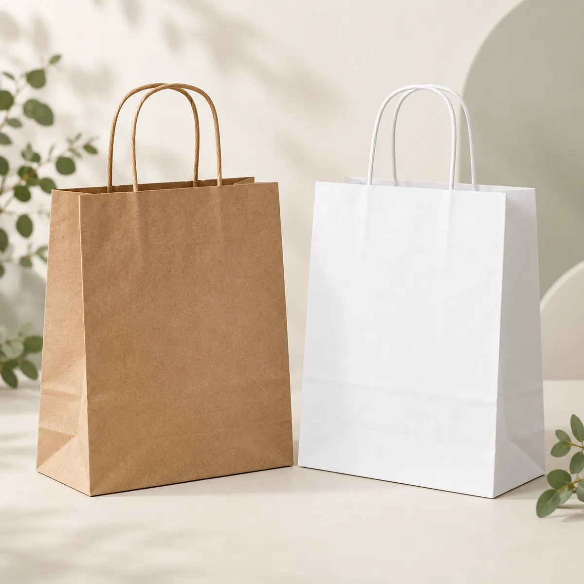 Bolsas de papel kraft o blancas: diferencias y cuál elegir
